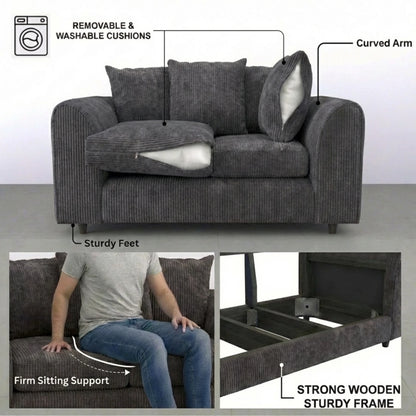 3 seater Charcoal Grey