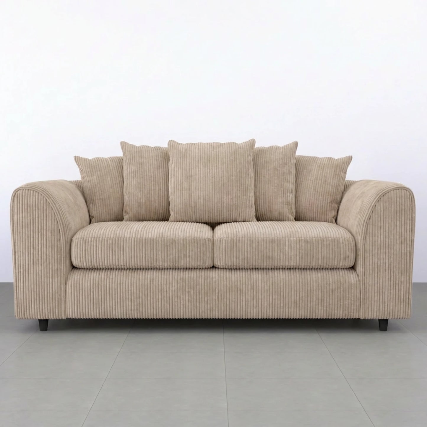 Jumbo cord fabric scatter back sofa set by Gamzo Outlet, featuring plush cushions and a modern design in a cozy living room setting.