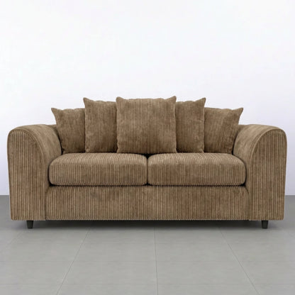 Jumbo cord fabric scatter back sofa set by Gamzo Outlet featuring plush cushions and modern design in a cozy living room setting.
