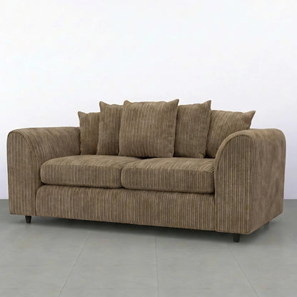 Gamzo Outlet jumbo cord fabric scatter back sofa set with plush cushions and modern design, shown in a stylish living room setting.