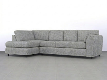 Light grey Alaska Full Back XL L-Shape sofa by Gamzo Outlet, shown in a modern living room setting with plush cushions.