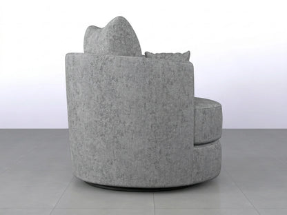 Light grey Gamzo Outlet Alaska Fabric Swivel Chair showing a modern, cushioned seat with a swivel base and stylish design.