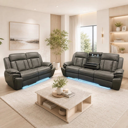 3 + 2 seater grey
