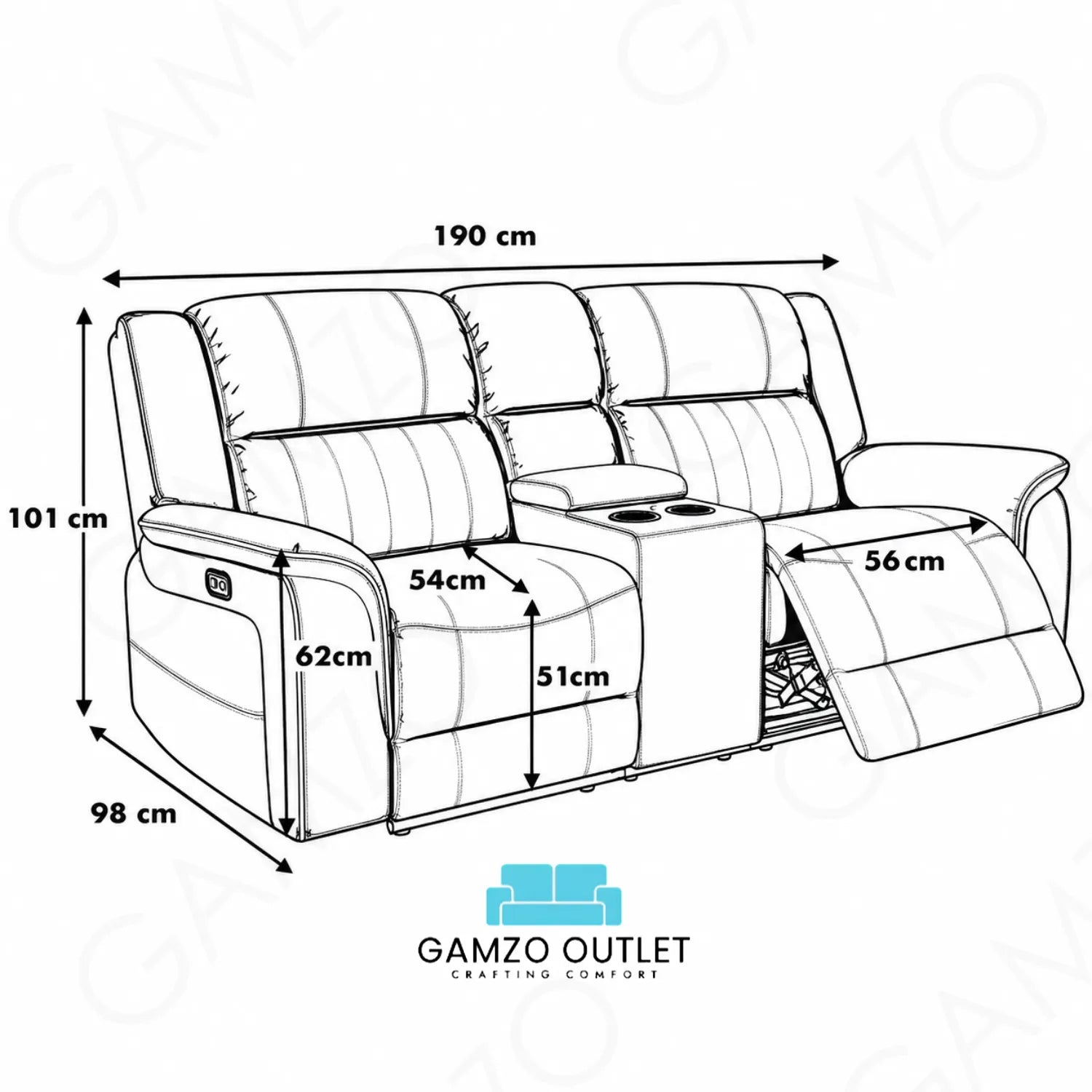 2 Seater Grey