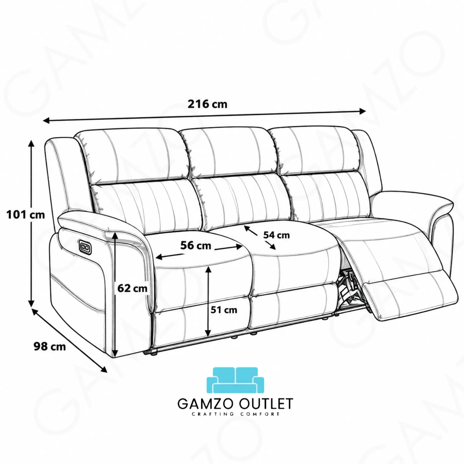 3 Seater Grey