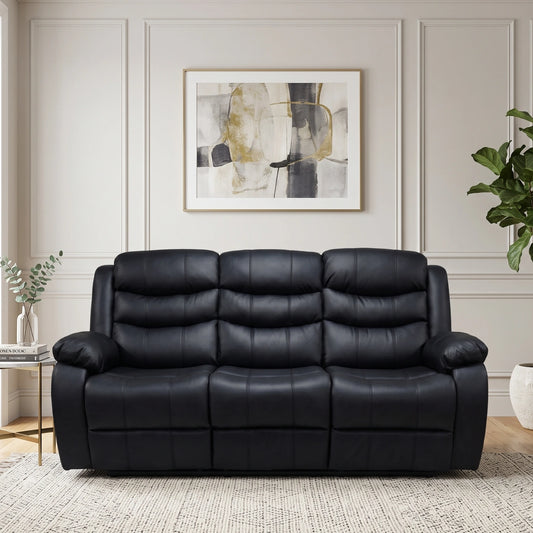 3 seater black