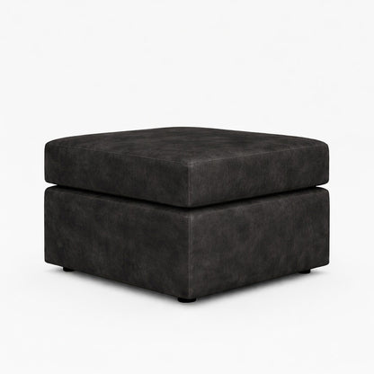 Black Oakland full back leather sofa by Gamzo Outlet with plush cushions and sleek design, ideal for modern living rooms.