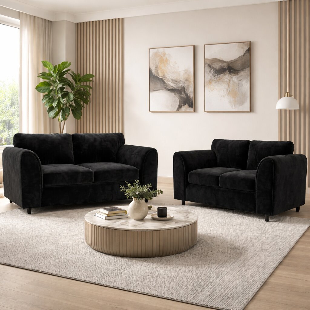 3 + 2 seater  Black