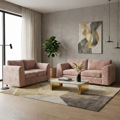 3 + 2 seater pink