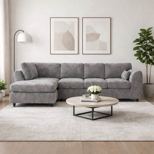 XL Left Hand Facing Light Grey