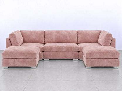 Pink U-shaped cushion from Gamzo Outlet, featuring soft fabric and ergonomic design for comfortable support.