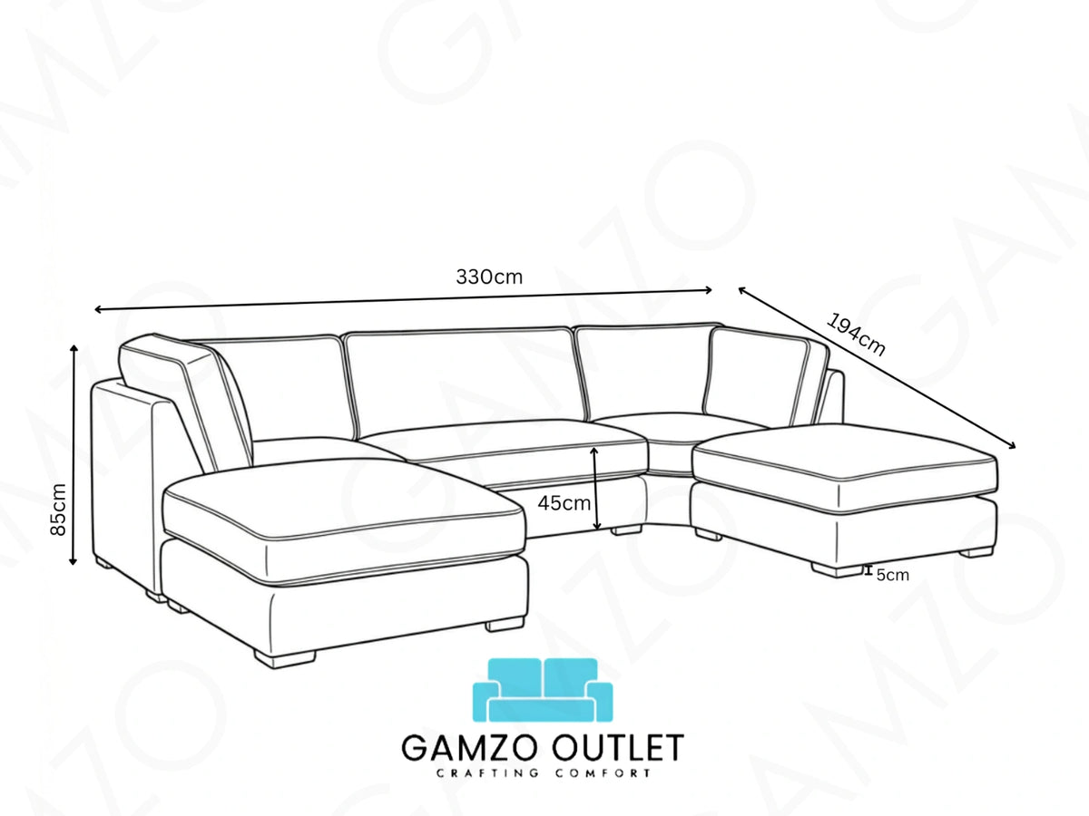 Pink Gamzo Outlet U-shape cushion with soft fabric and ergonomic design, ideal for comfortable support.