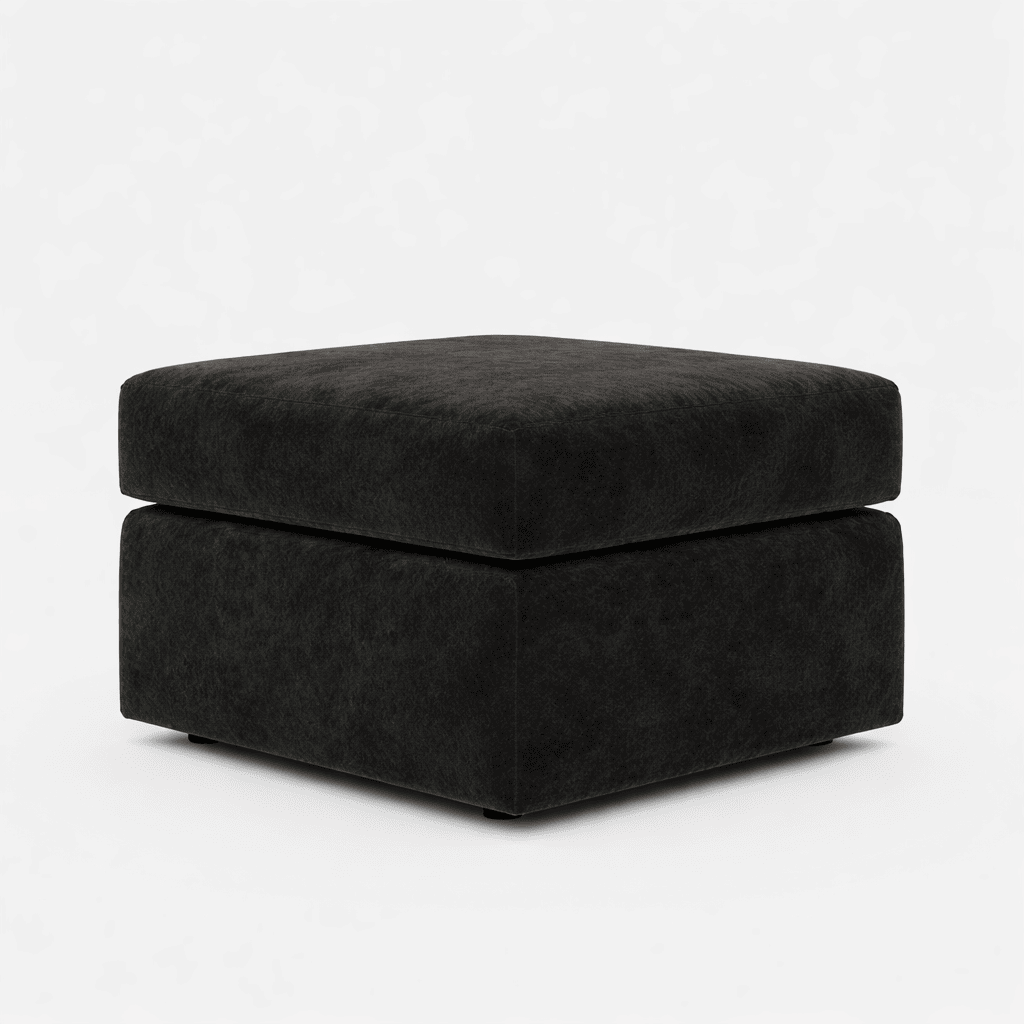 Plush Fabric Footstool