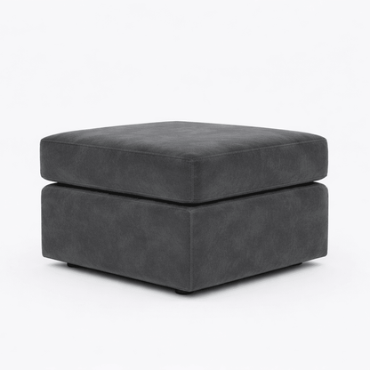 Soft plush fabric footstool from Gamzo Outlet, designed to complement corner sofas with comfortable and stylish cushioning.