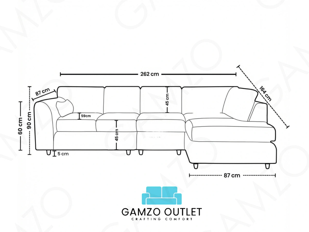 XL Right Hand Facing Beige