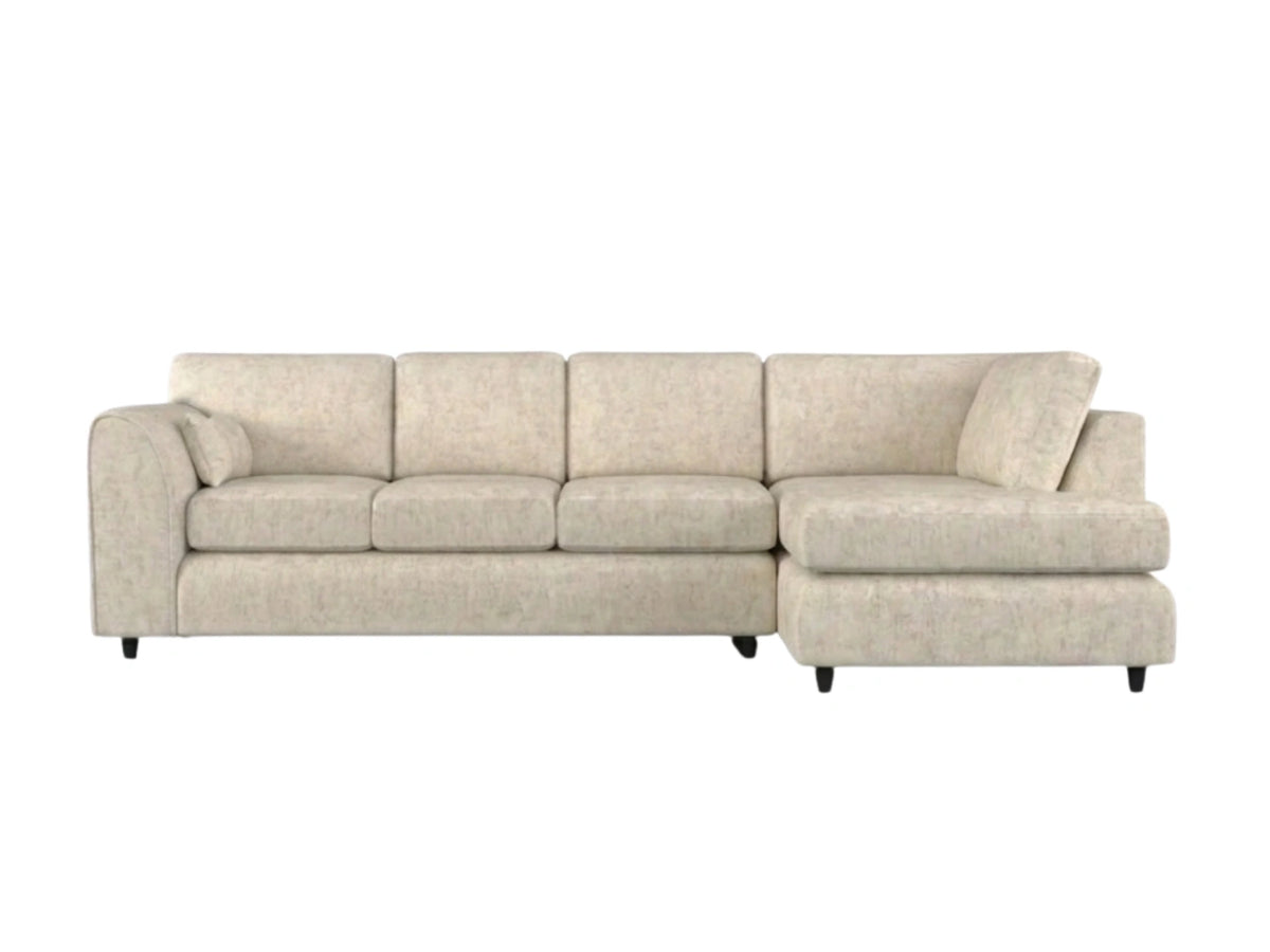 Cream Alaska Full Back XL L-Shape sofa by Gamzo Outlet, showing the spacious sofa with plush cushions and modern design.