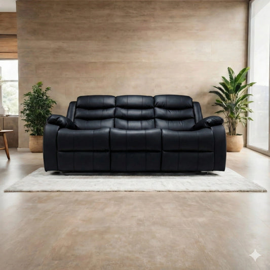 3 seater black