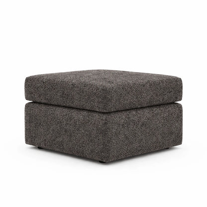 Slate boucle fabric footstool by Gamzo Outlet, showcasing soft textured upholstery and a compact, stylish design.