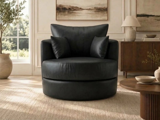 Dillon Leather Swivel Chair