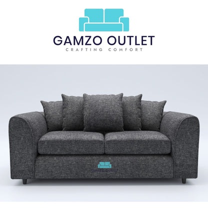 LISBON FABRIC 3 SEATER SCATTER BACK SOFA