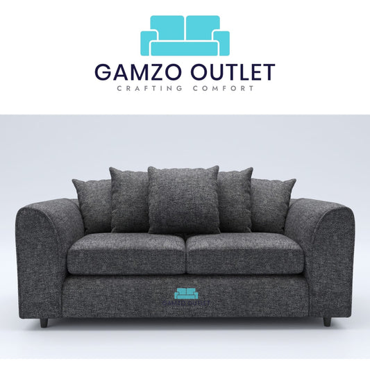 LISBON FABRIC 3 SEATER SCATTER BACK SOFA