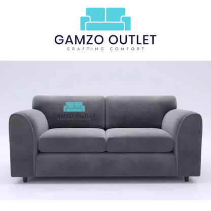 Plush Fabric 3 Seater Full Back Sofa