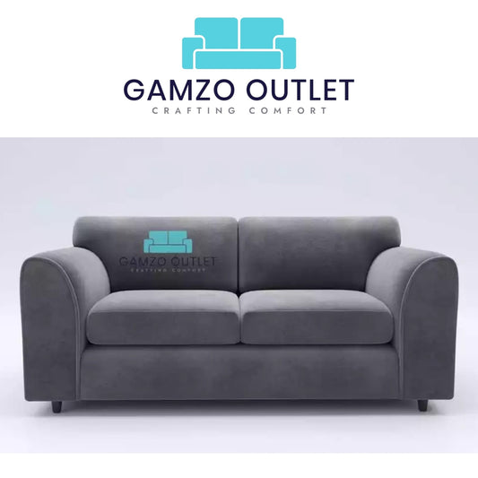 Plush Fabric 3 Seater Full Back Sofa