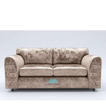 Crushed Velvet 3 Seater Full Back Sofa