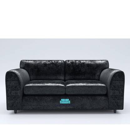 Crushed Velvet 3 Seater Full Back Sofa