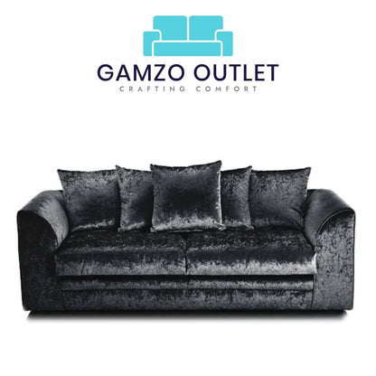 Crushed Velvet 3 Seater Scatter Back Sofa