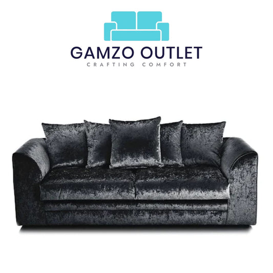 Crushed Velvet 3 Seater Scatter Back Sofa