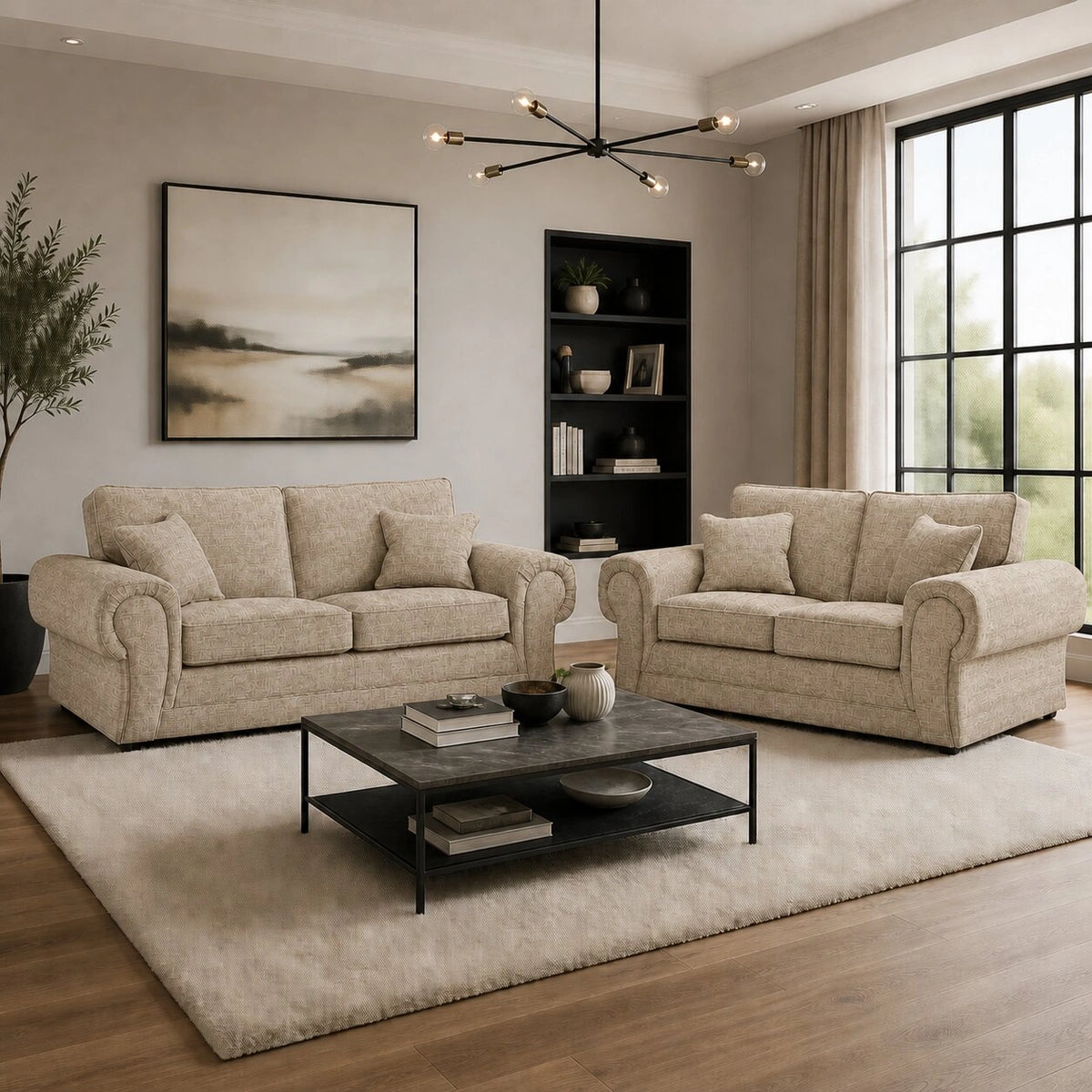 3 Seater Beige