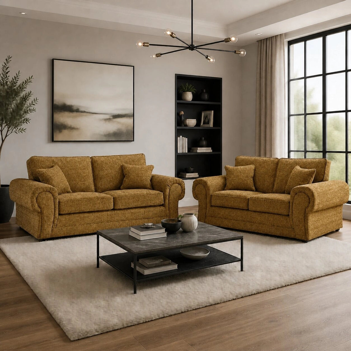 3 Seater Mustard