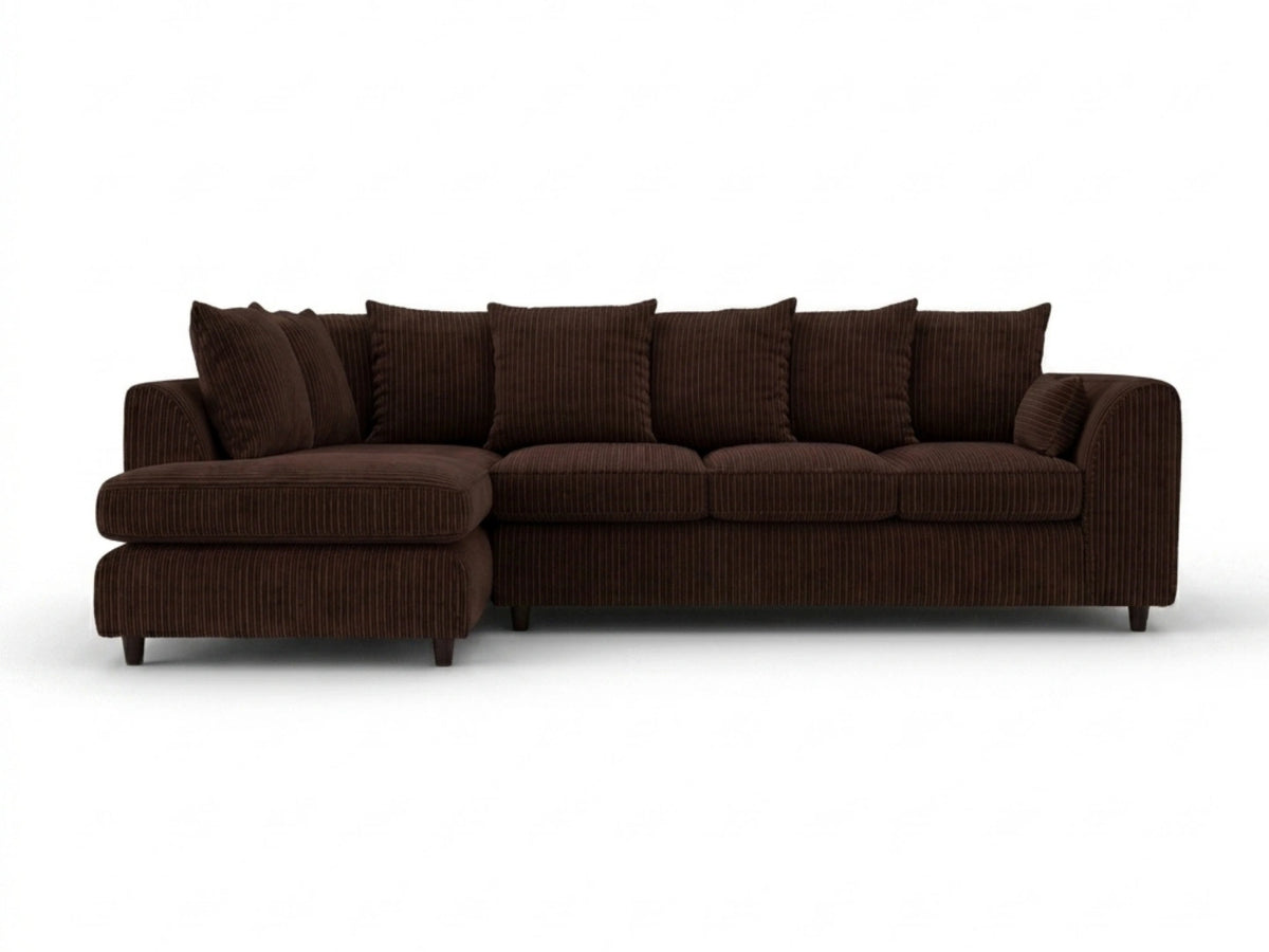 XL Left Hand Facing Chocolate Brown