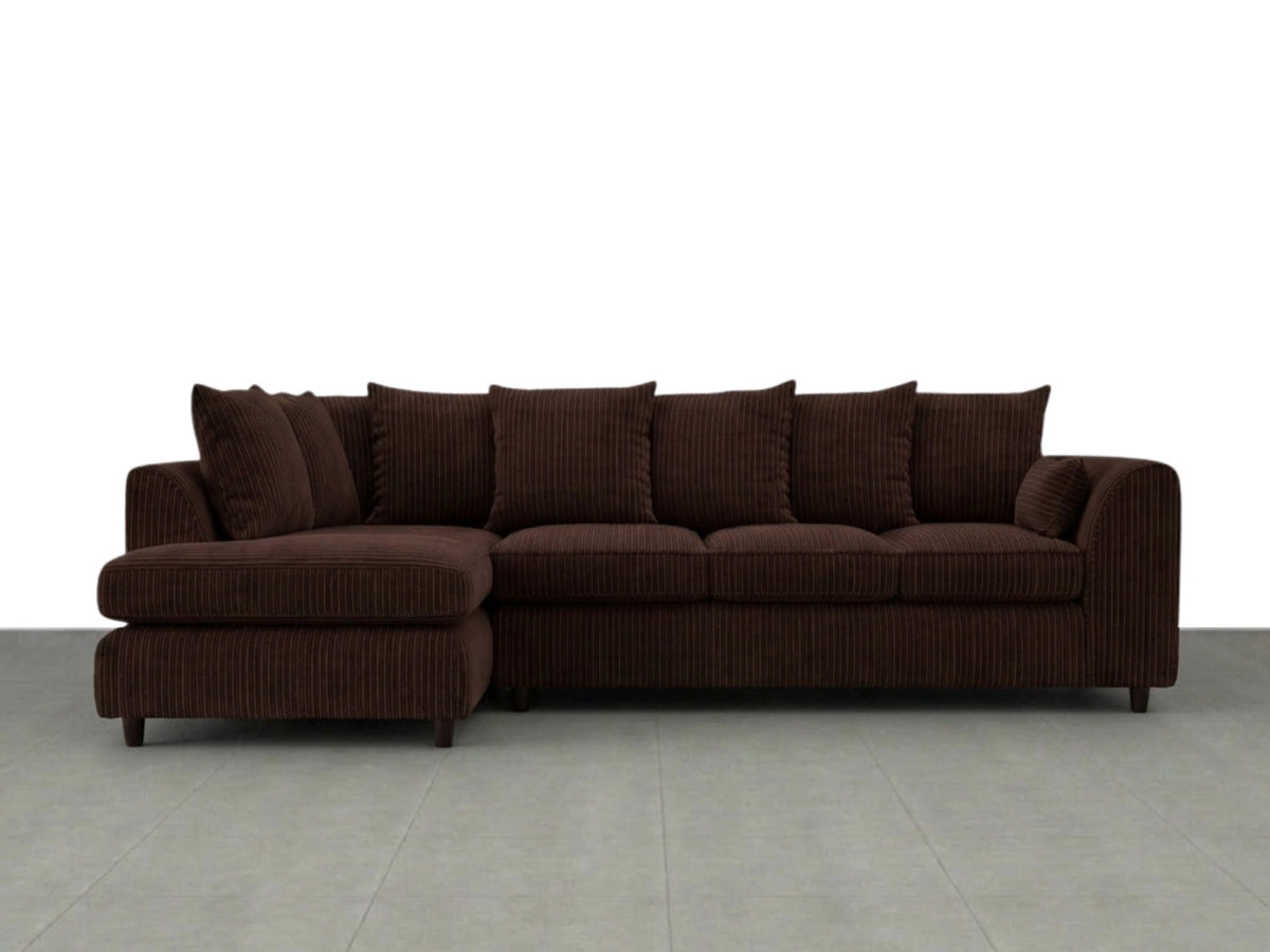 XL Left Hand Facing Chocolate Brown