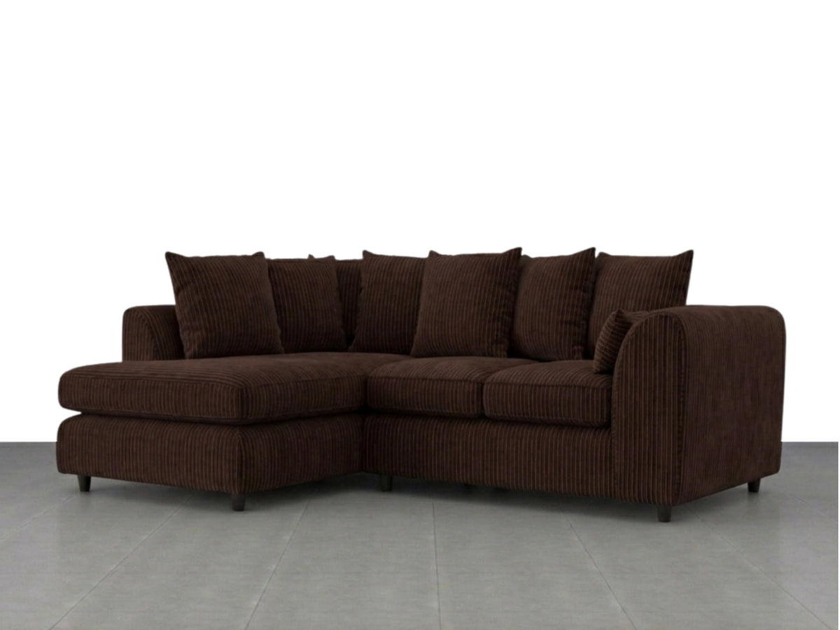 XL Left Hand Facing Chocolate Brown