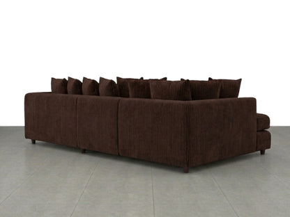 XL Left Hand Facing Chocolate Brown