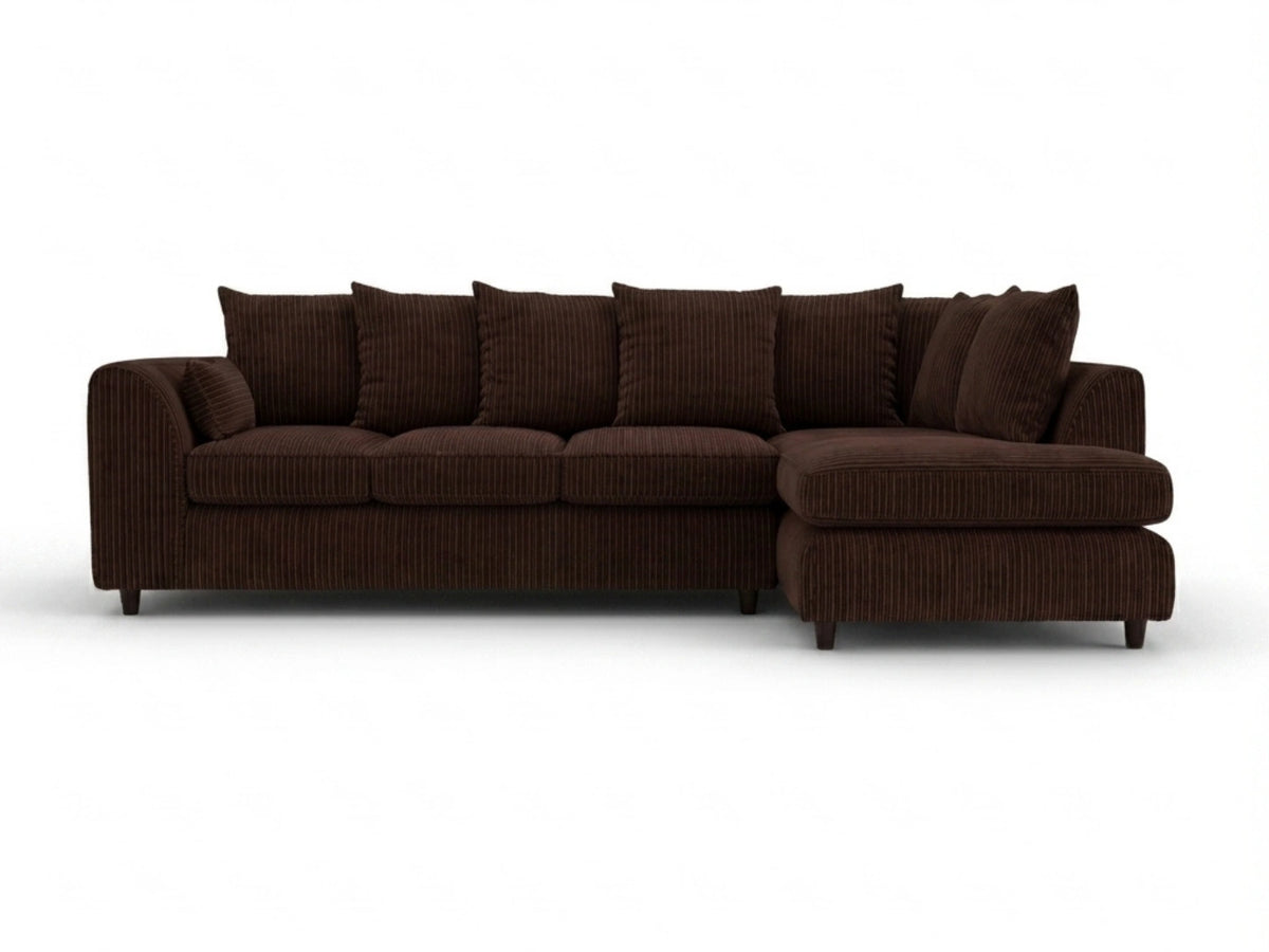 XL Right Hand Facing Chocolate Brown