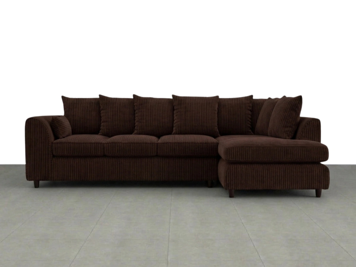 XL Right Hand Facing Chocolate Brown