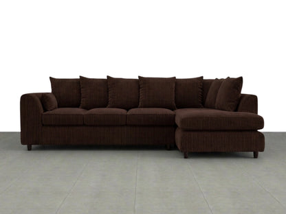 XL Right Hand Facing Chocolate Brown