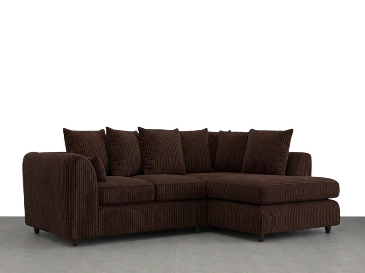 XL Right Hand Facing Chocolate Brown