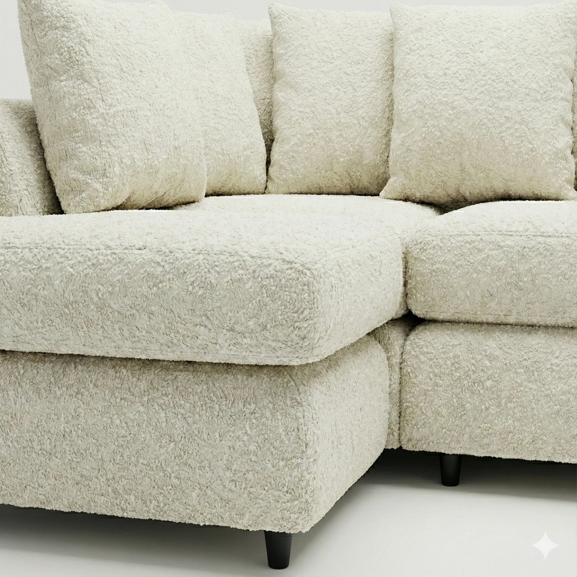 Boucle Scatter Back XL L Shape Sofa - Gamzo Outlet