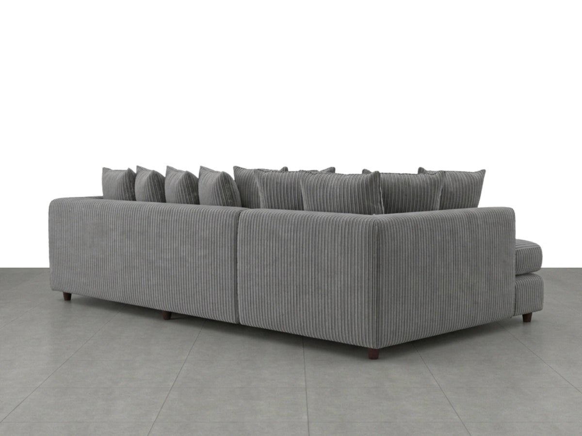 XL Left Hand Facing Charcoal Grey