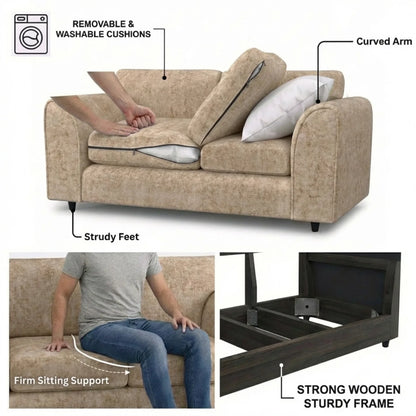 2 seater beige
