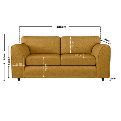 3 Seater mustard