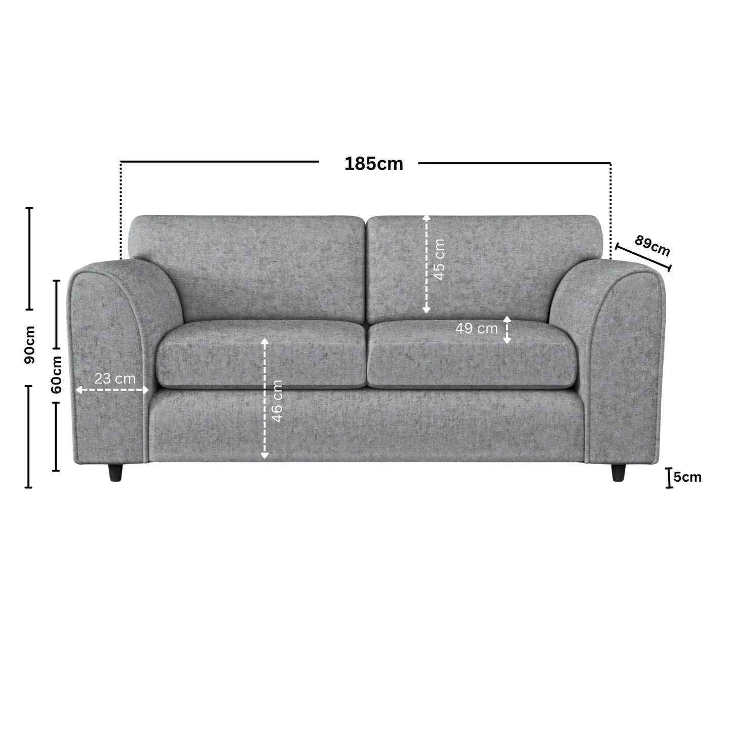 3 Seater light grey