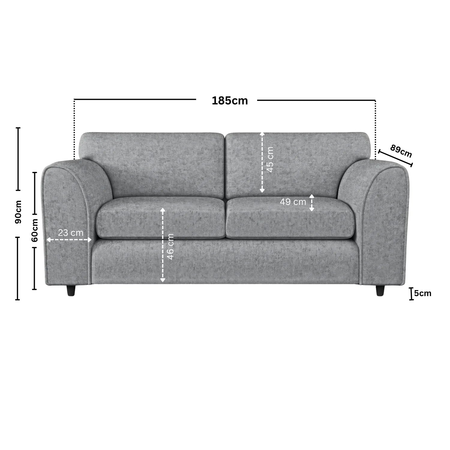 3 Seater light grey