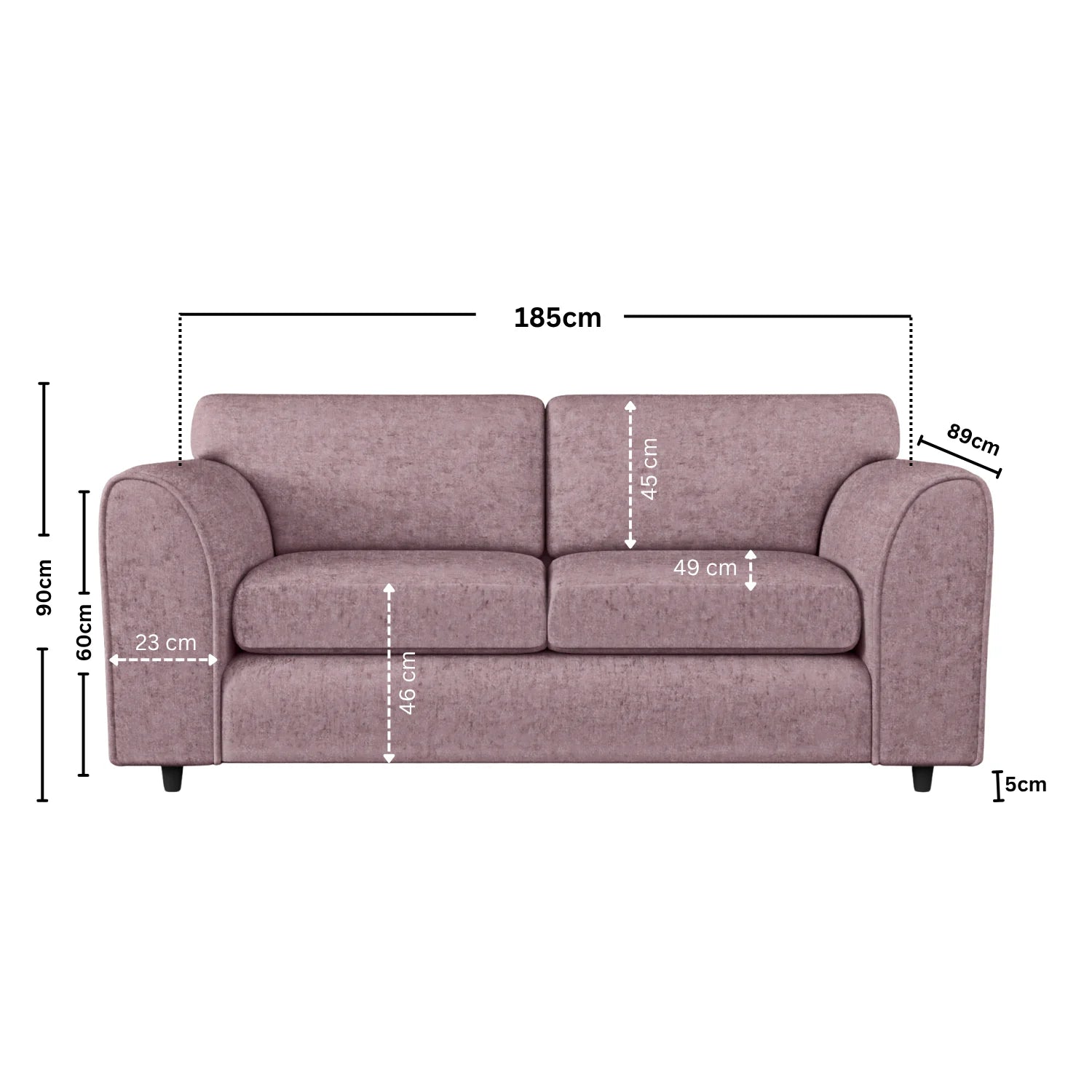 3 Seater pink