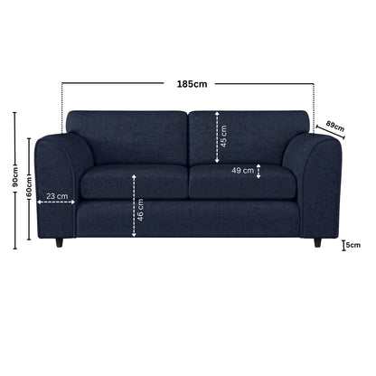 3 Seater midnight blue