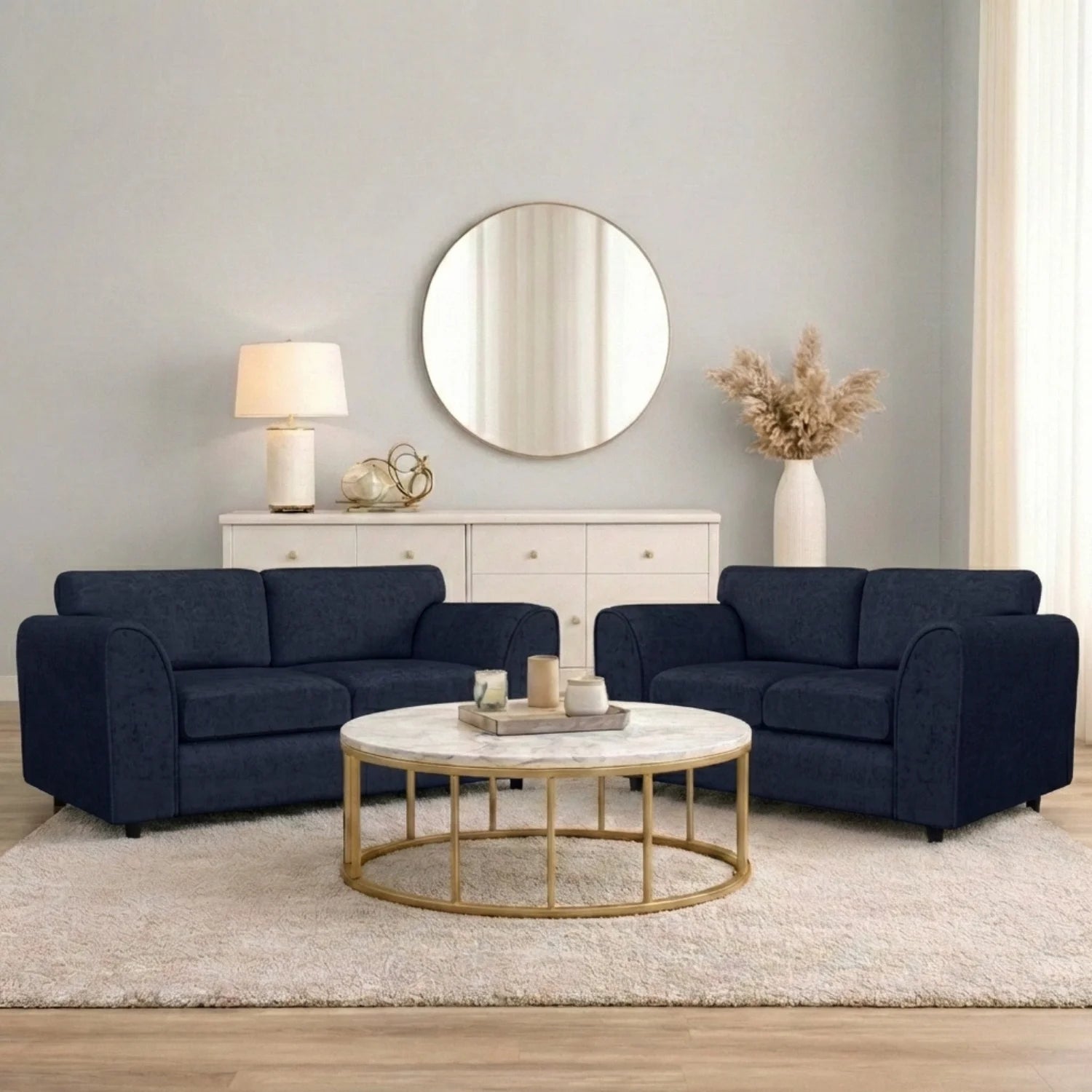 3 Seater midnight blue